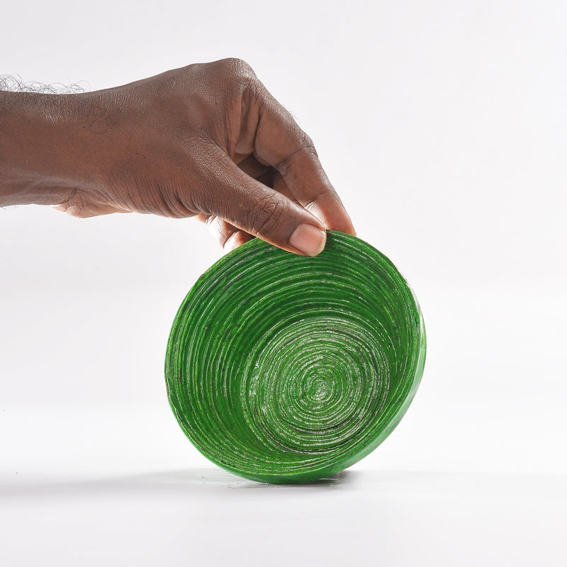 Upcycled Coiled Newspaper Bowl Round