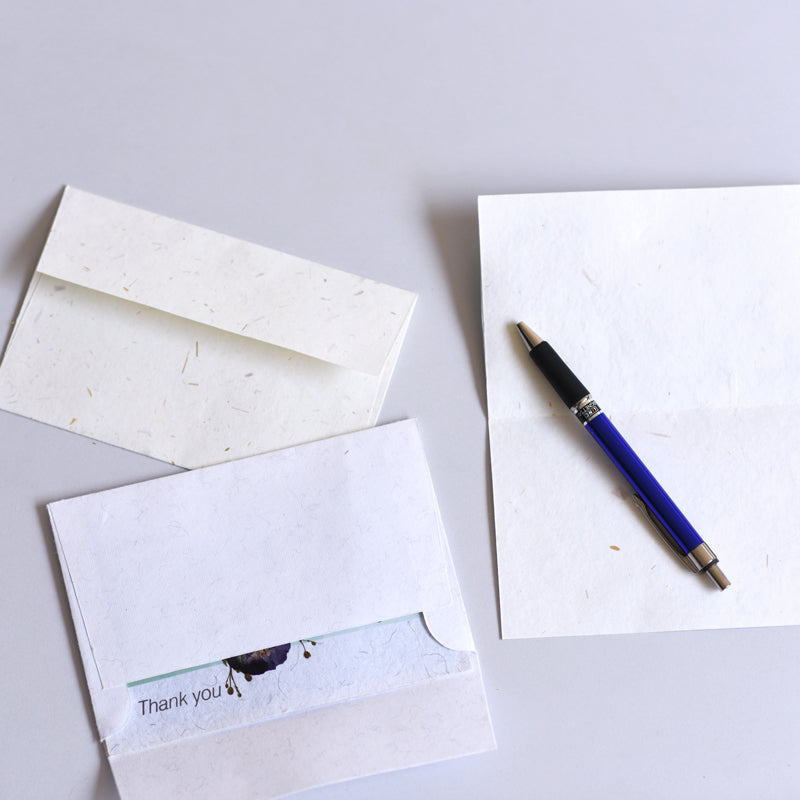 Thank you - Handmade Greeting Card - Set of 3