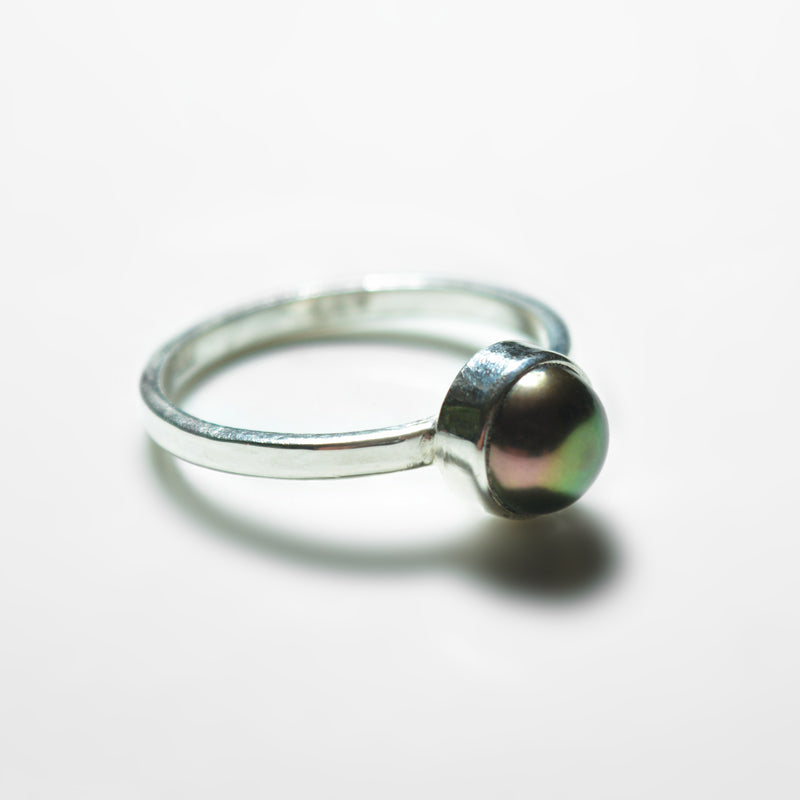Small Silver Gemstone Ring