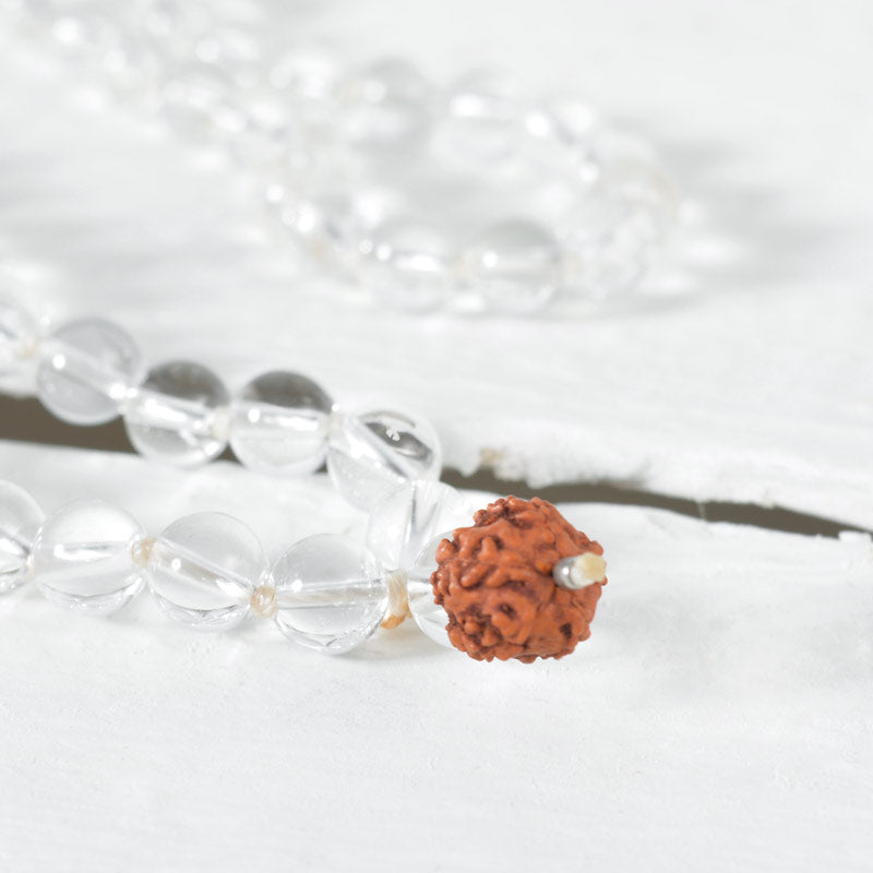Crystal Mala with Rudhraksh