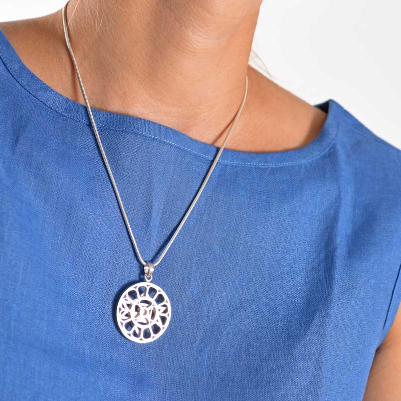 Mother and Sri Aurobindo Silver Pendant 16.5 g