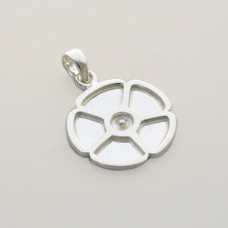 Auroville Symbol Flower Pendant