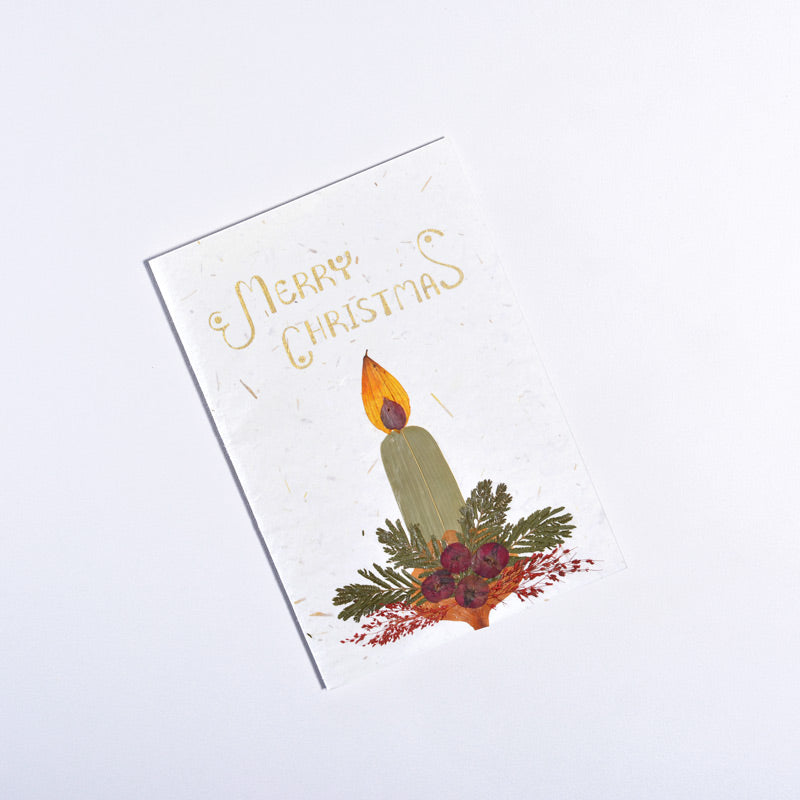 Christmas Candle - Handmade Greeting Card