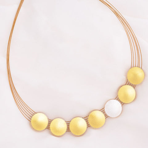 Sun Gold & Silver Necklace (7 suns)