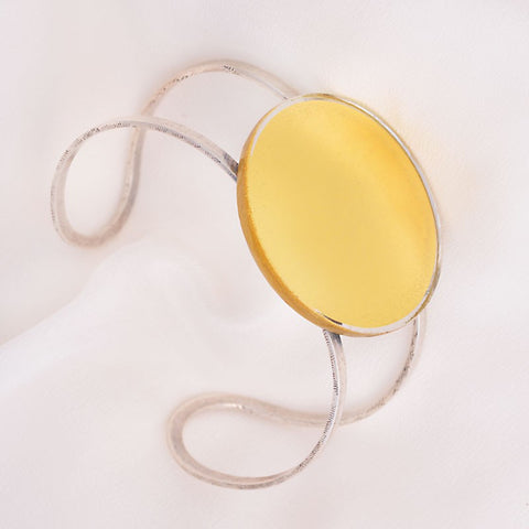 Sun Cuff Bracelet Gold-in-Glass
