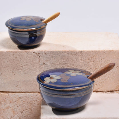 Sugar or Salt Pot With Teak-wood Spoon