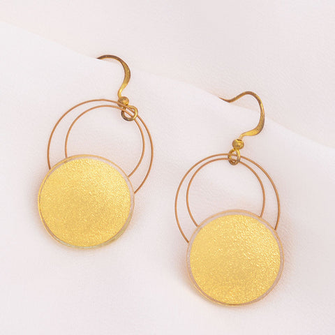 Sun Earring - small (Gold-in-Glass)
