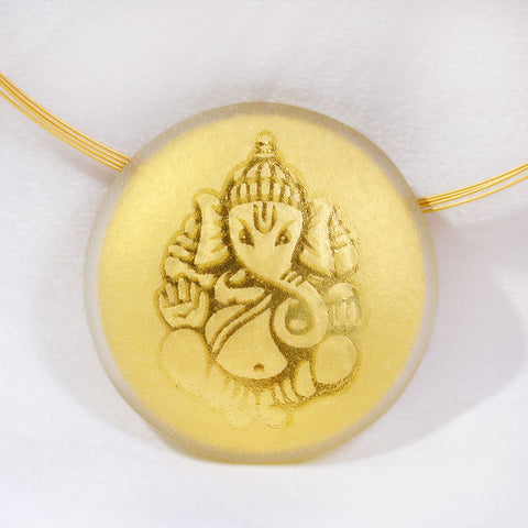 Ganesha Pendant (Gold-in-Glass)