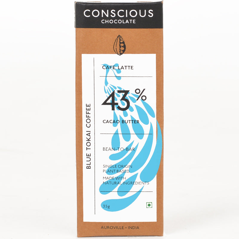 43% Blue Tokai Coffee - Cafe Latte Chocolate Bar - set of 2