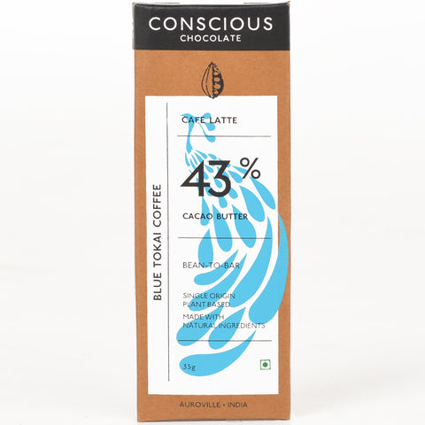 43% Blue Tokai Coffee - Cafe Latte Chocolate Bar - set of 2