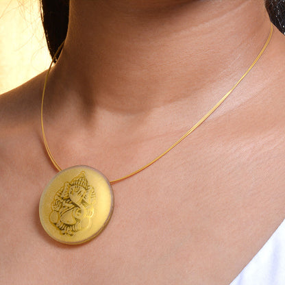 Ganesha Pendant (Gold-in-Glass)