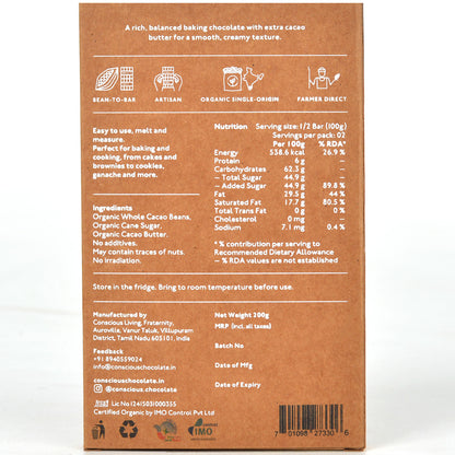 55% Couverture Dark Vegan Baking Chocolate