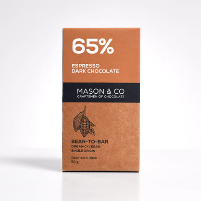 65% Espresso Dark Chocolate Bar - (Set of 3) India