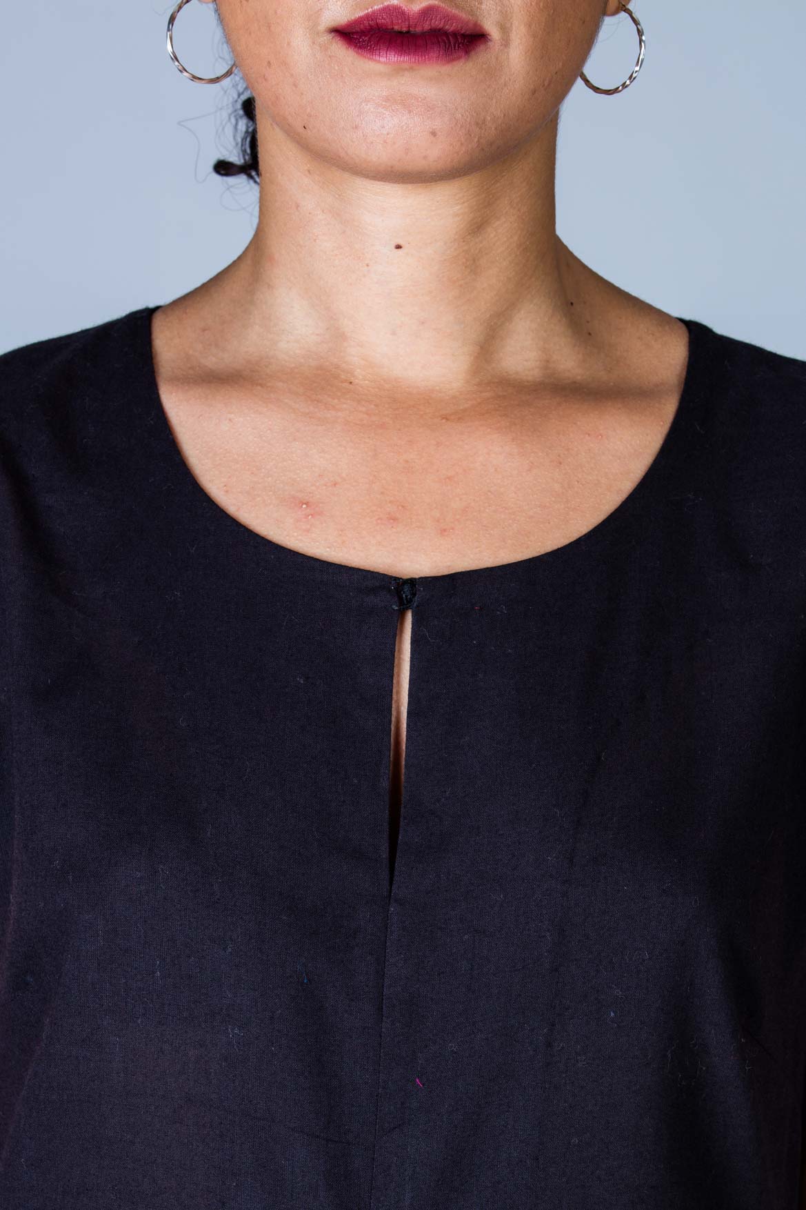 Black Organic cotton Dress - JESSICA - Upasana Design Studio