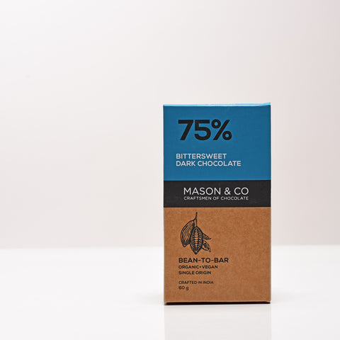75% Bittersweet Dark Vegan Chocolate Bar - (Set of 3)