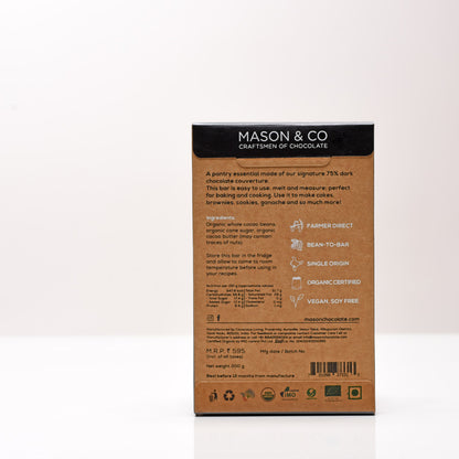 75% Couverture Dark Vegan Baking Chocolate