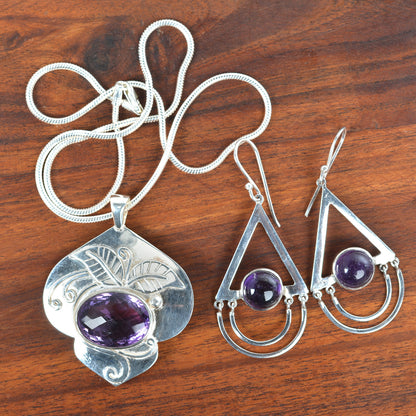 Amethyst Gemstone Silver Jewellery