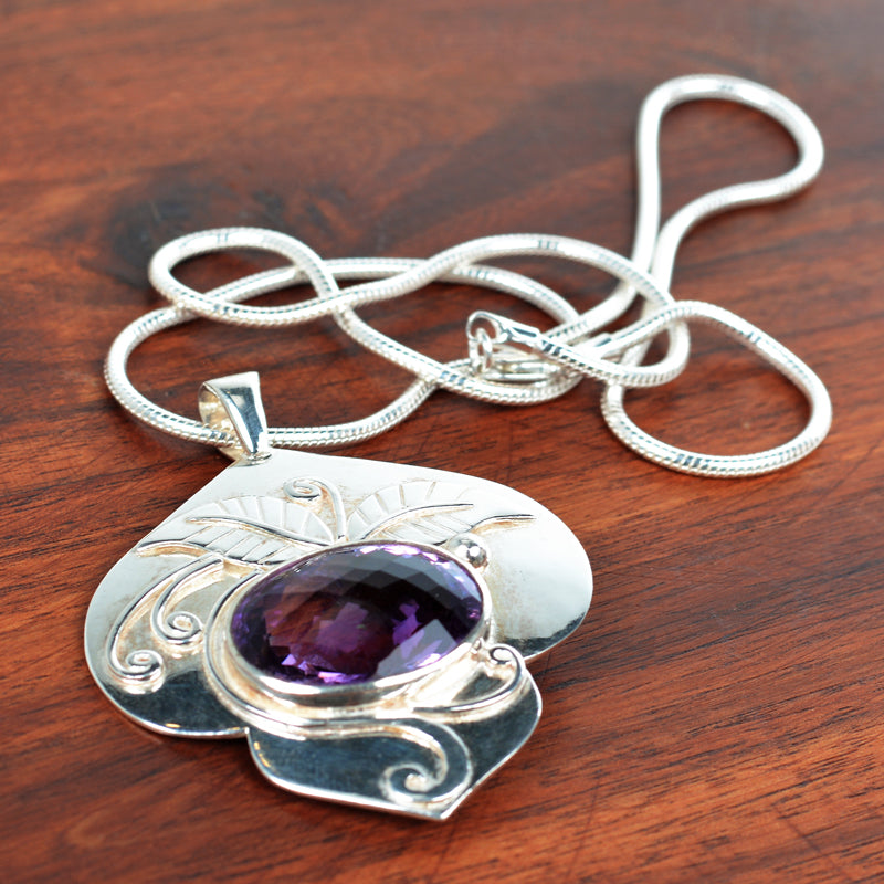 Amethyst Gemstone Silver Jewellery