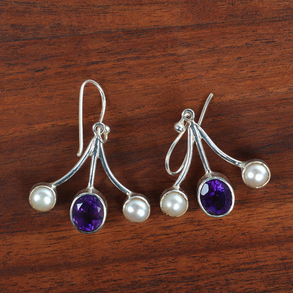 Amethyst Pearl Silver 925 Sterling Silver