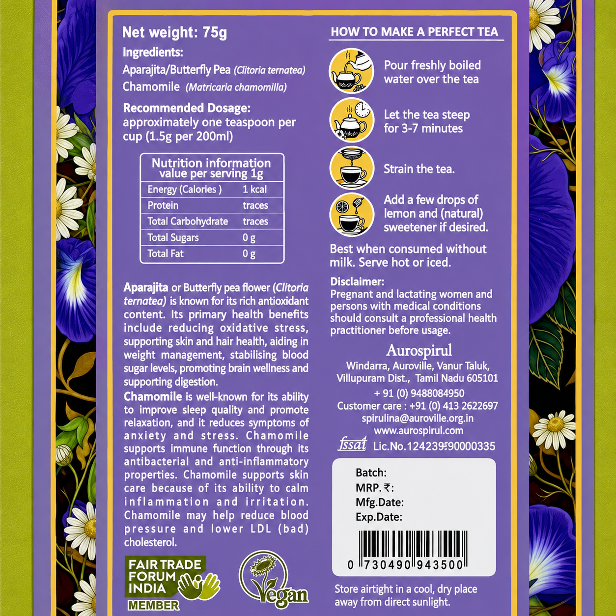Aparajita Chamomile Flower Tea