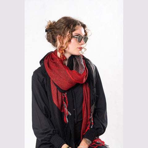 Set of 2: Black Linen Poet Shirt & Pocket Skirt