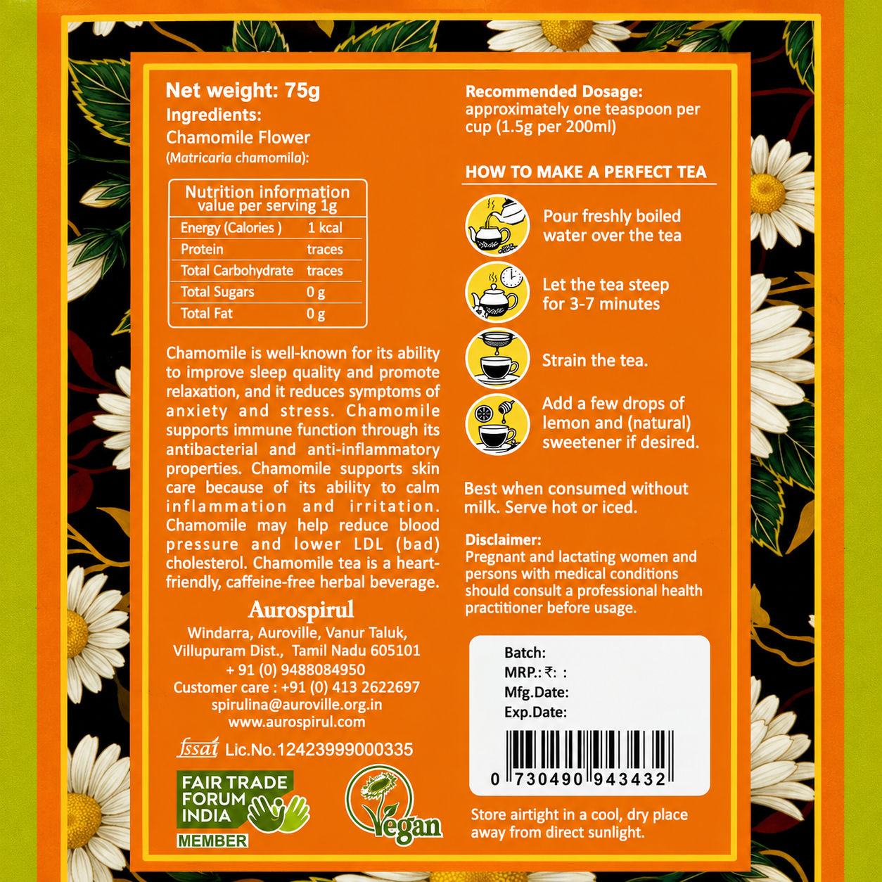 Chamomile Flower Tea