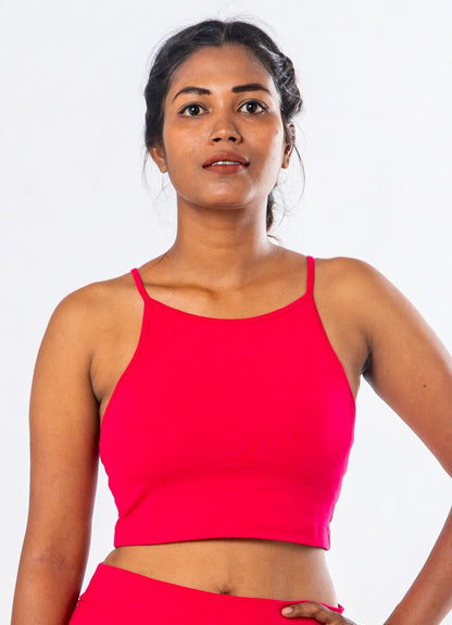 Pink Organic Cotton Yoga Set – Top & Shorts