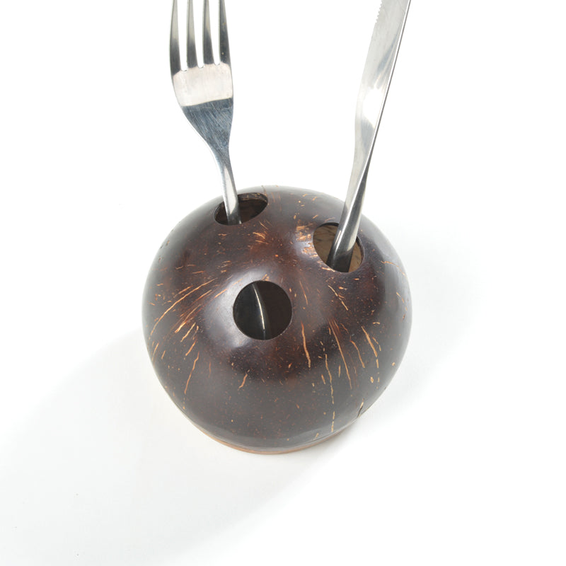 Coconutshell Spoon and Brush Holder