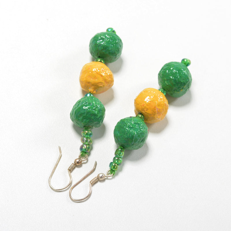 Upcycled Papier Mache Earring