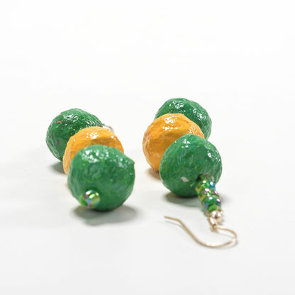Upcycled Papier Mache Earring
