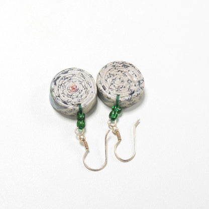 Upcycled Newspaper Earrings