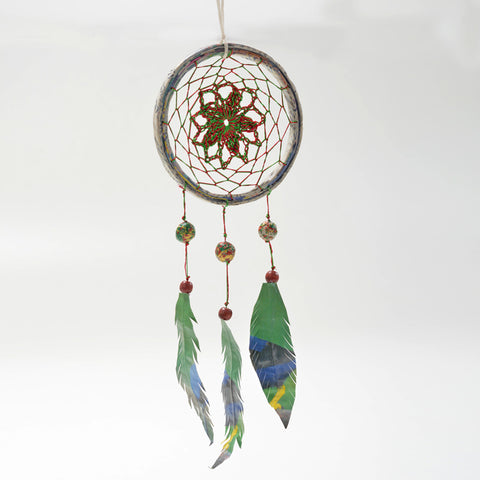 Upcycled Coiled Newspaper Dream Catchers