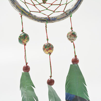 Upcycled Coiled Newspaper Dream Catchers