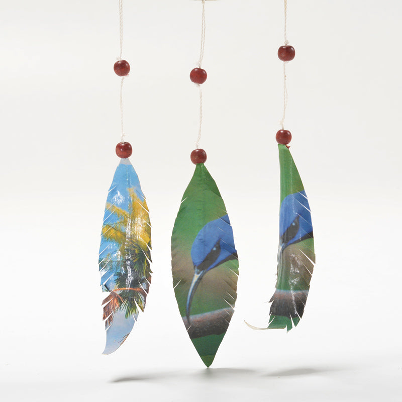 Upcycled Coiled Newspaper Dream Catchers