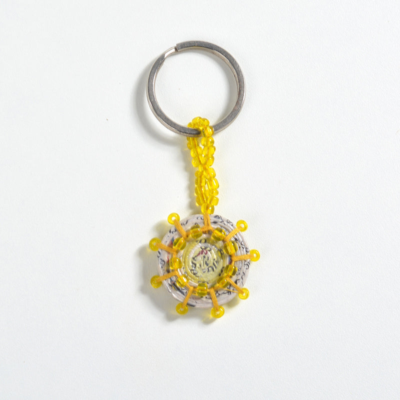 Upcycled Coiled Newspaper Keychain