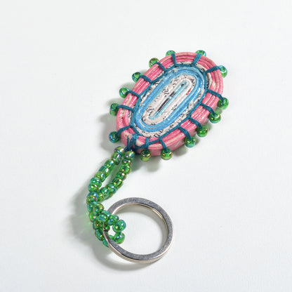 Upcycled Coiled Newspaper Keychain