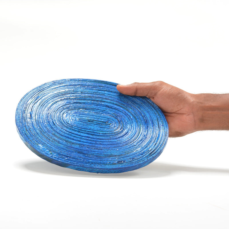 Upcycled Coiled Newspaper Pot Trivets Oval