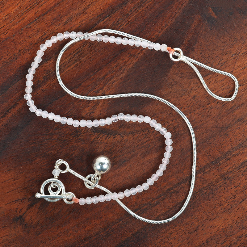 Handcrafted 925 Sterling Silver Gemstone Necklace