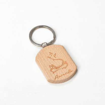 Matrimandir Wooden Keychain