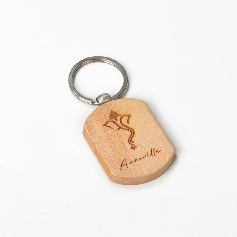 Matrimandir Wooden Keychain