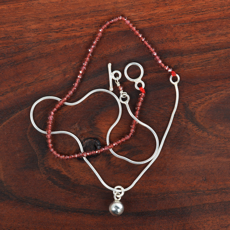 Handcrafted 925 Sterling Silver Gemstone Necklace