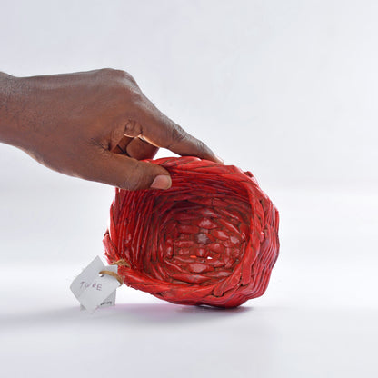 Upcycled Woven Newspaper Basket Rectangle