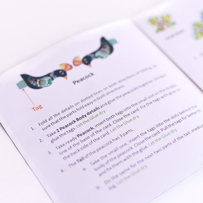 3D Modeling Pop-up Toys : Peacock