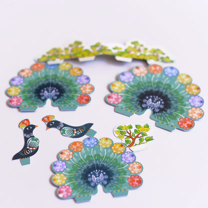 3D Modeling Pop-up Toys : Peacock