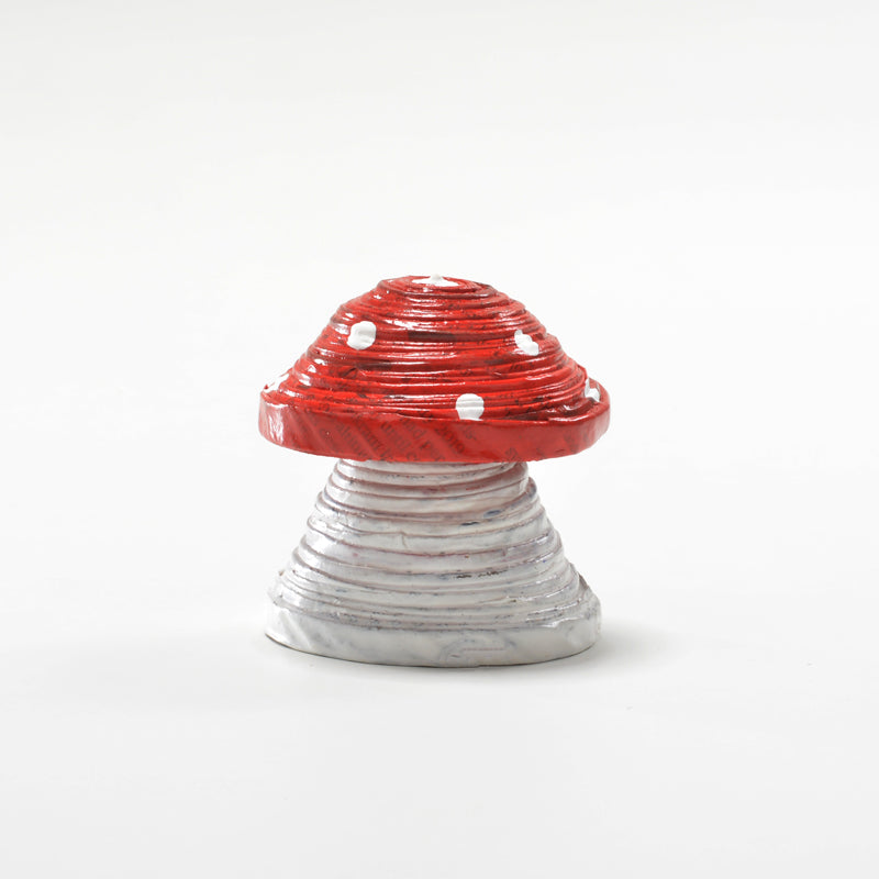 Upcycled Newspaper Mushrooms