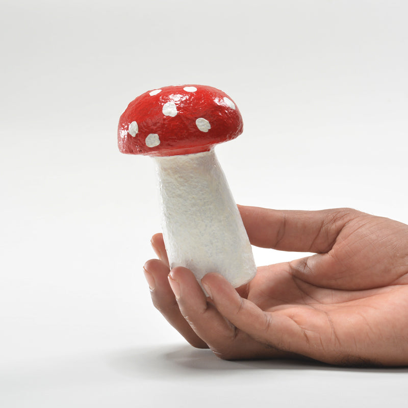Upcycled Newspaper Mushrooms