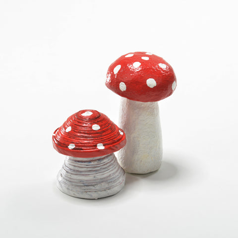 Upcycled Newspaper Mushrooms