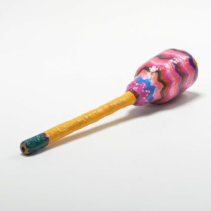 Upcycled Papier Mache and Plastic Bottle Rattle
