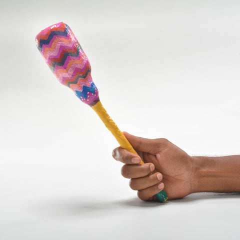 Upcycled Papier Mache and Plastic Bottle Rattle