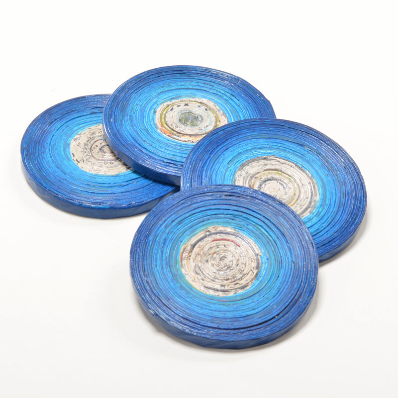 Upcycled Coiled Newspaper Tea coaster